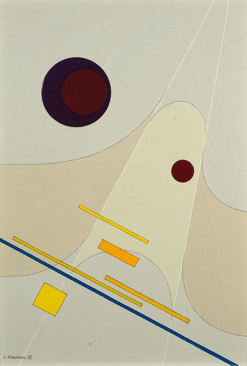 Luigi Veronesi - Costruzione C 6, 1972 - Olio su tela su masonite