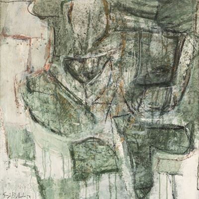 Senza titolo (olio su tela, cm 70 x 63, 1959)