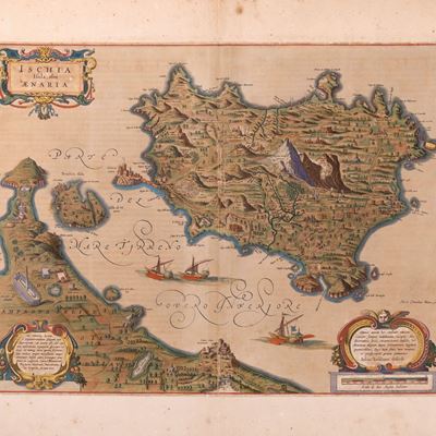 Ischia Isola Olim Aenaria - Incisione all'acquaforte, 1640