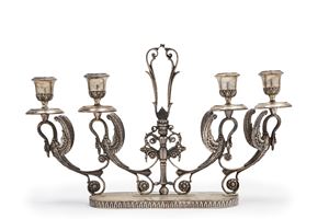A silver candelabra, Italy, 20th Century