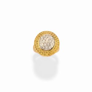  - Anello con zaffiri gialli