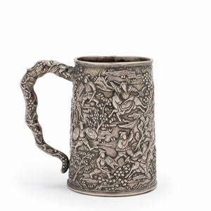 A silver tankard, Japan 19th Century