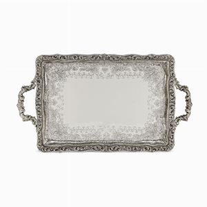  - A silver tray, Italia, 20th century