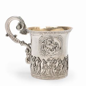 A silver tankard, Moscow, Middle 19th Century, garanty card, defects