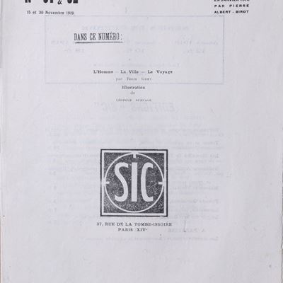 Pierre Albert-Birot, SIC. Sons - Idées - Couleurs - Formes (Collezione completa 1916-1919)
