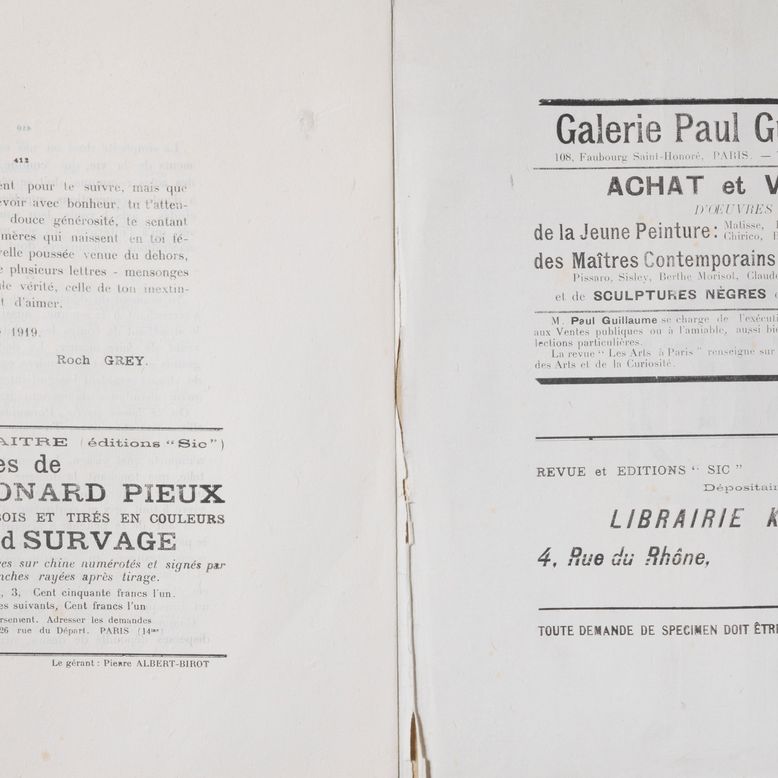 Pierre Albert-Birot, SIC. Sons - Idées - Couleurs - Formes (Collezione completa 1916-1919)