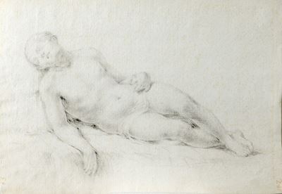 Studio di Figura Femminile Distesa