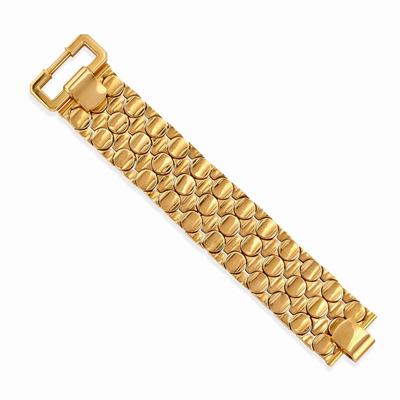 Bracciale in oro giallo 18k, larga fascia