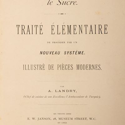 Art de filer et de couler le Sucre. Traité élémentaire de proceder par un nouveau système