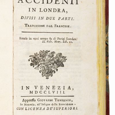 Gli accidenti di Londra divisi in due parti, 1758