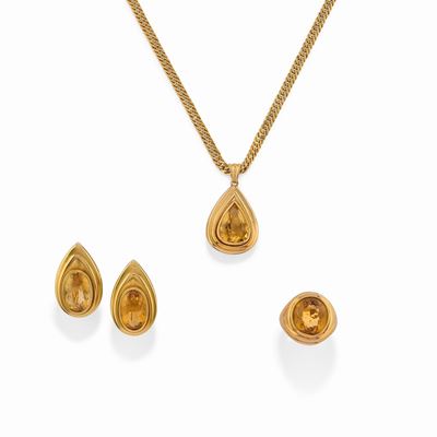 Parure con Quarzi Gialli