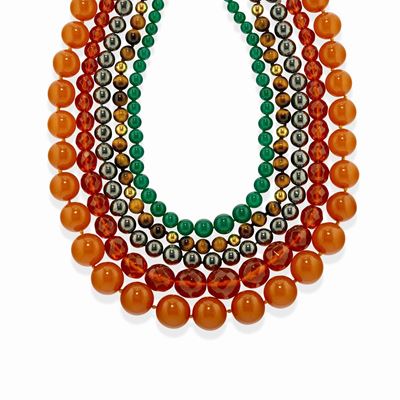 Cinque Collane con Pietre Dure