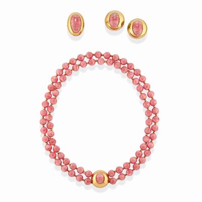 Parure con Quarzo Rosa
