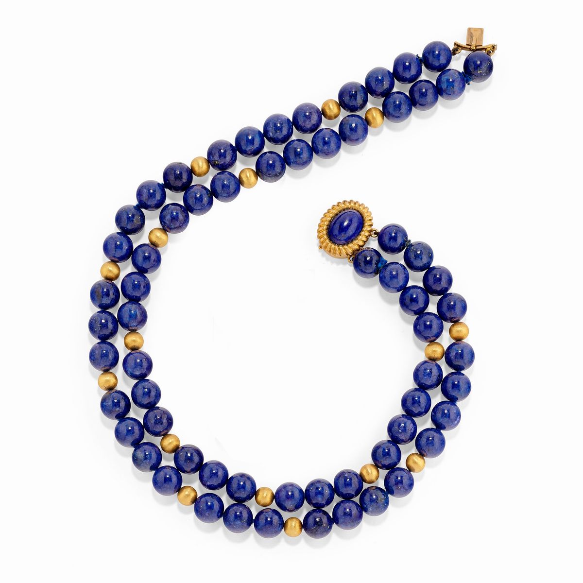 Parure in oro giallo 18k con lapislazzuli