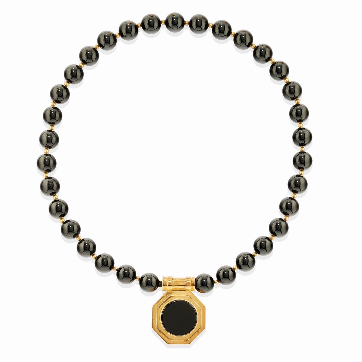 Parure in oro giallo 18k con onice