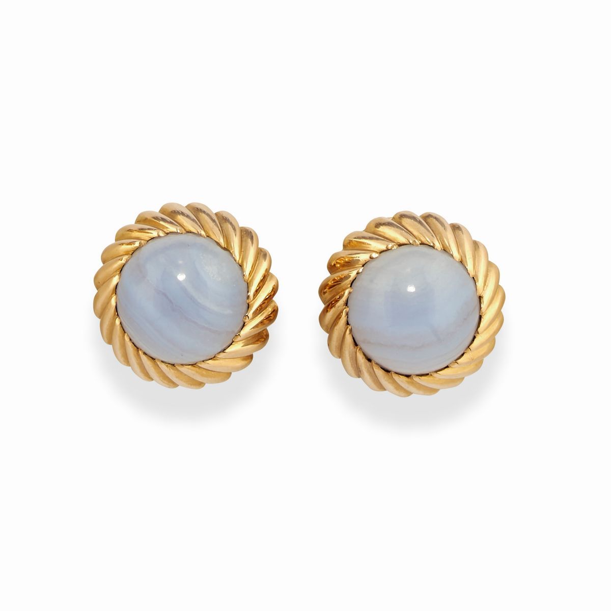 Demi parure in oro giallo 18k con pietra dura lilla