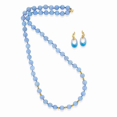 Demi Parure in Calcedonio