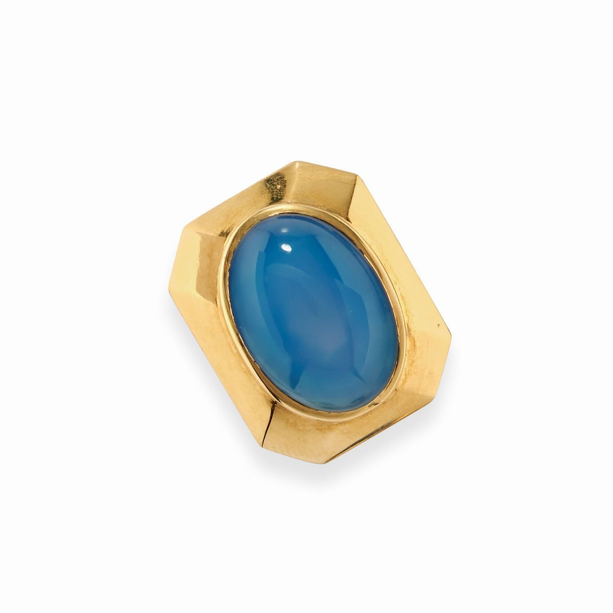 Demi parure in calcedonio, oro giallo 18k