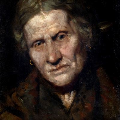 Ritratto di Anziana con Orecchini D'oro