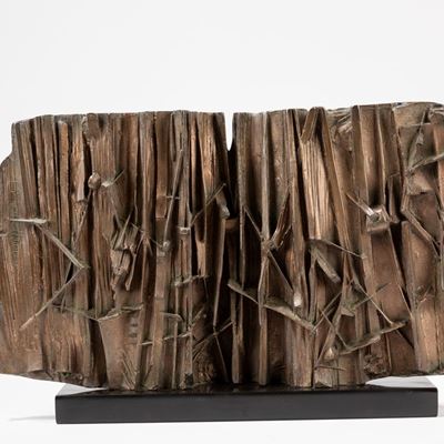 Situazione vegetale, bronzo con base in marmo, es. 2/3