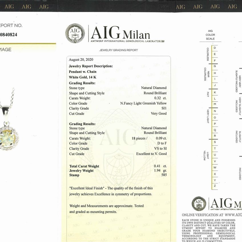 Collana con Diamante Fancy