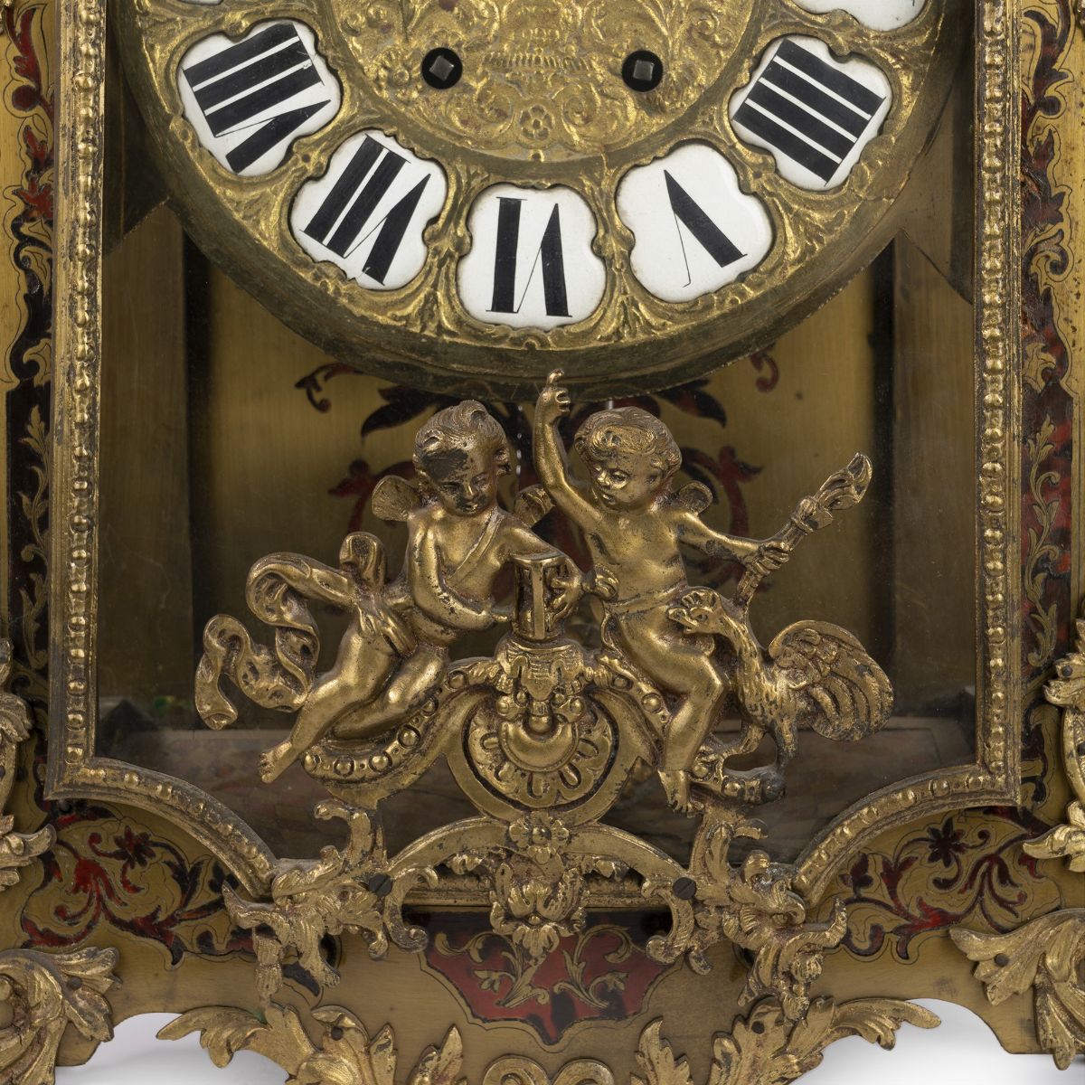 Pendola Boulle Napoleone III in Bronzo Dorato, Secolo XIX