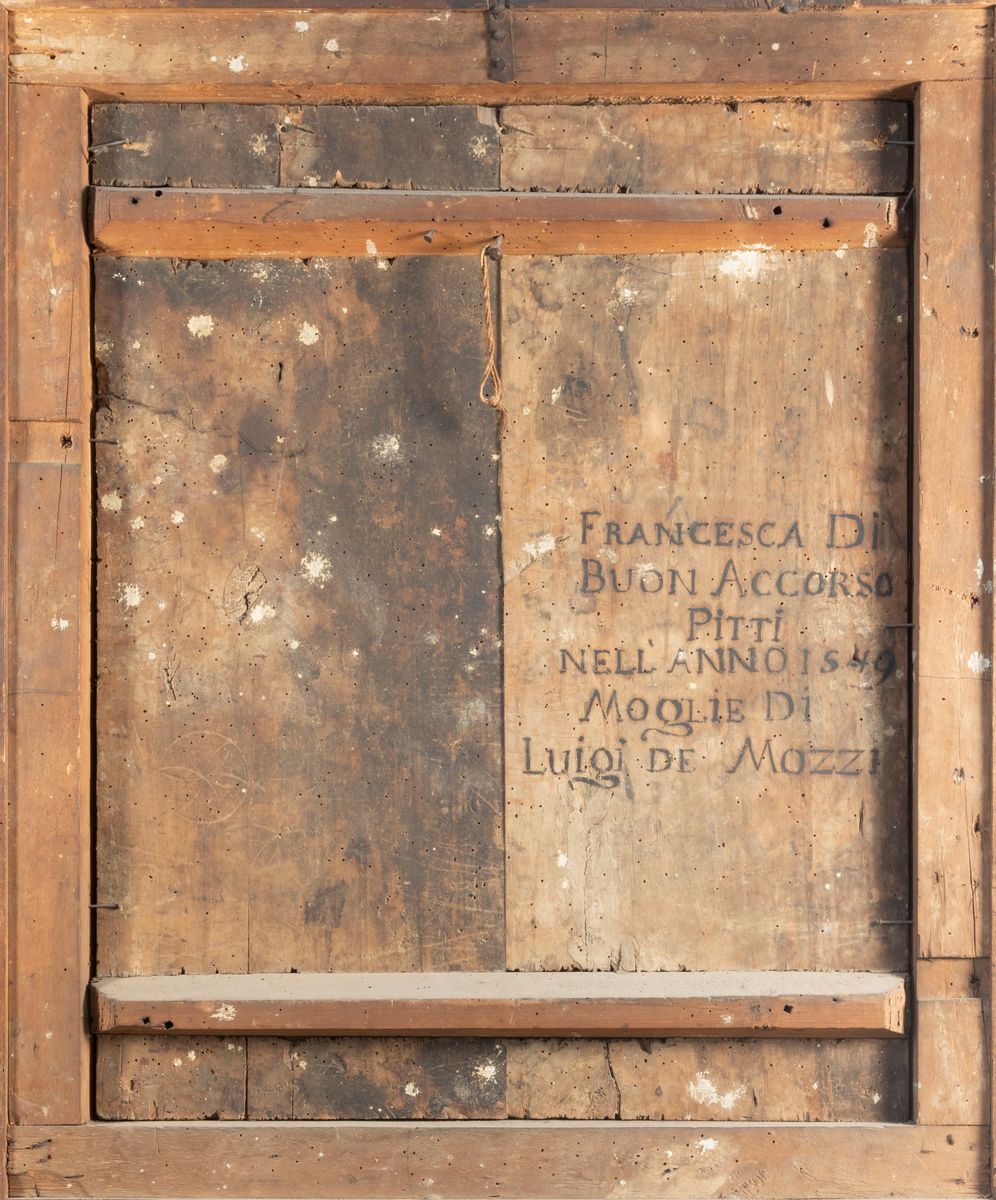 Scuola Toscana, Secolo XVI - Ritratto di Francesca Buonaccorso Pitti, Consorte di Luigi De’ Mozzi