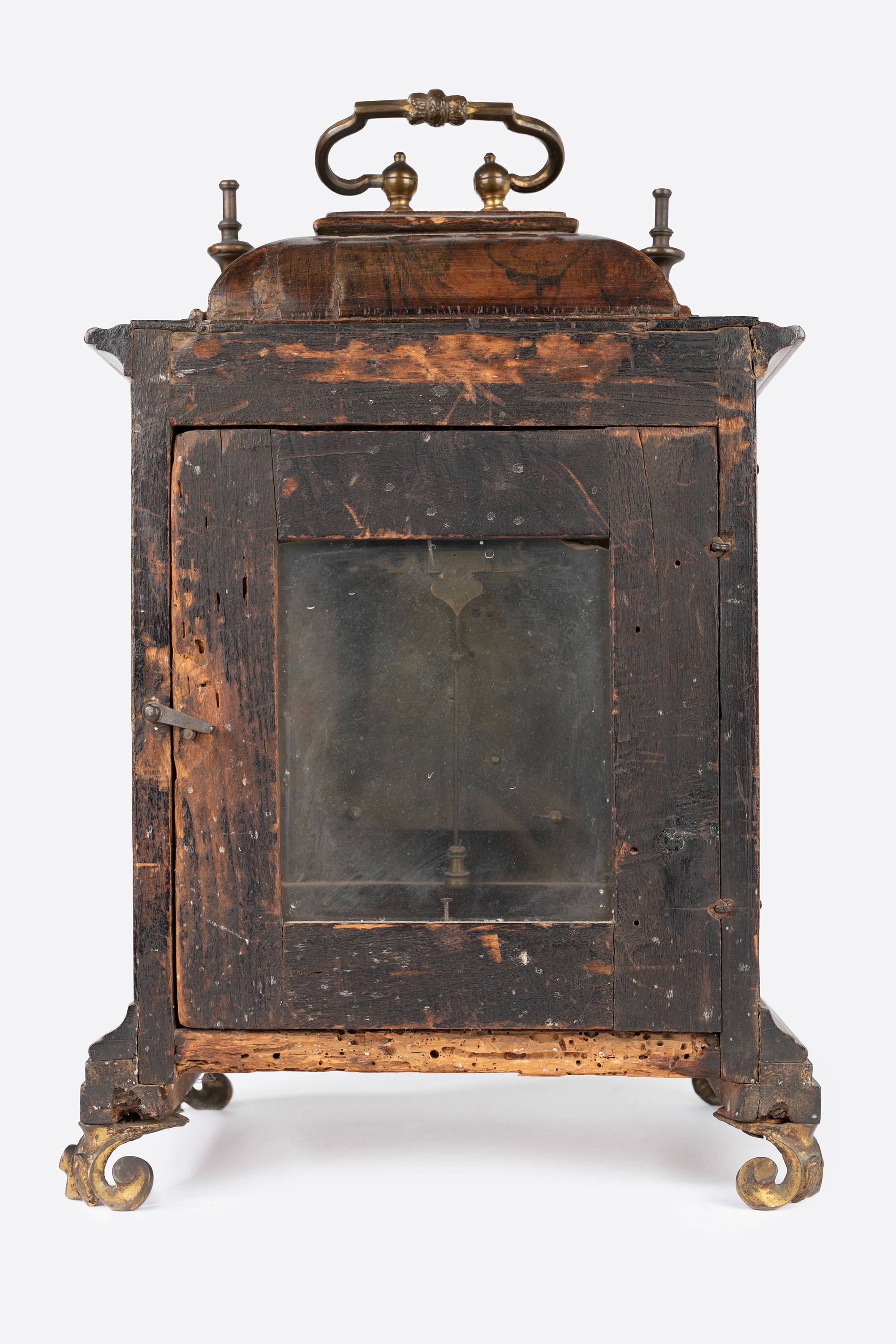 Pendola da Tavolo in Legno e Bronzo, Secolo XVIII
