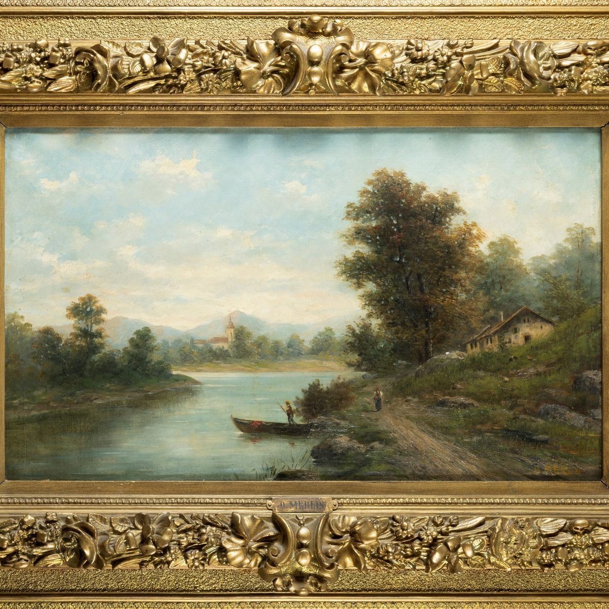 Scuola Francese, Fine Secolo XIX - Inizi Secolo XX - Paesaggio con Figure