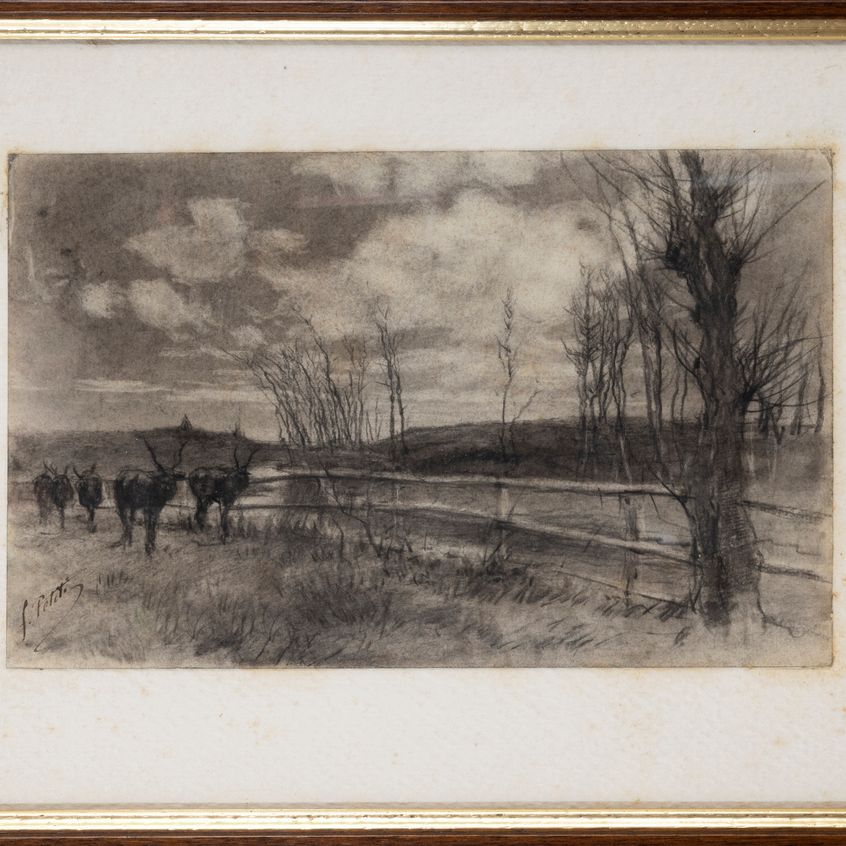 Filiberto Petiti - Coppia di Disegni di Paesaggio