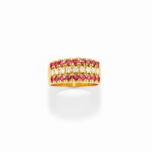  - Anello con rubini