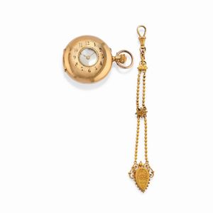 A 18k yellow gold pocket watch, Hausmann & Co., with box