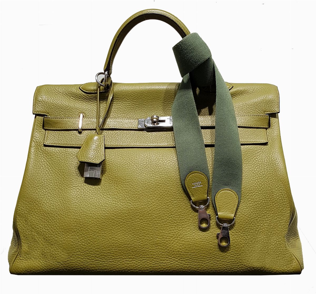 Sold at Auction: Hermes Vert Anis Togo Kelly 32