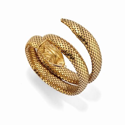 Bracciale serpente in oro giallo 18k