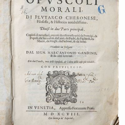 Opuscoli morali - Prima e Seconda Parte, 1598-1614