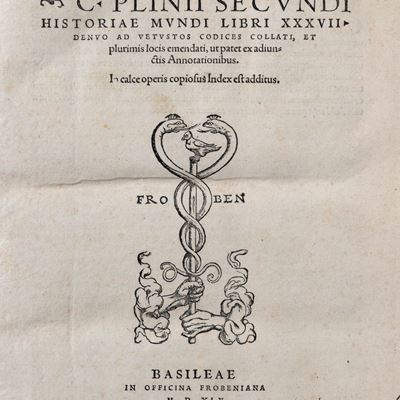 Historiae mundi Libri XXXVII, edizione del 1545