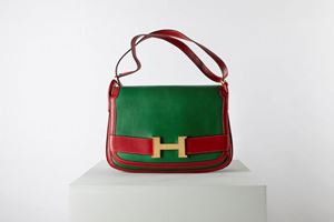 Borsa a tracolla bicolore