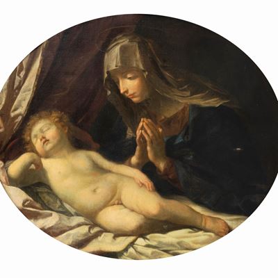 Madonna in Adorazione del Bambino Dormiente