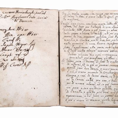 Manoscritto alchemico, Libro di segreti, cartaceo, 1750