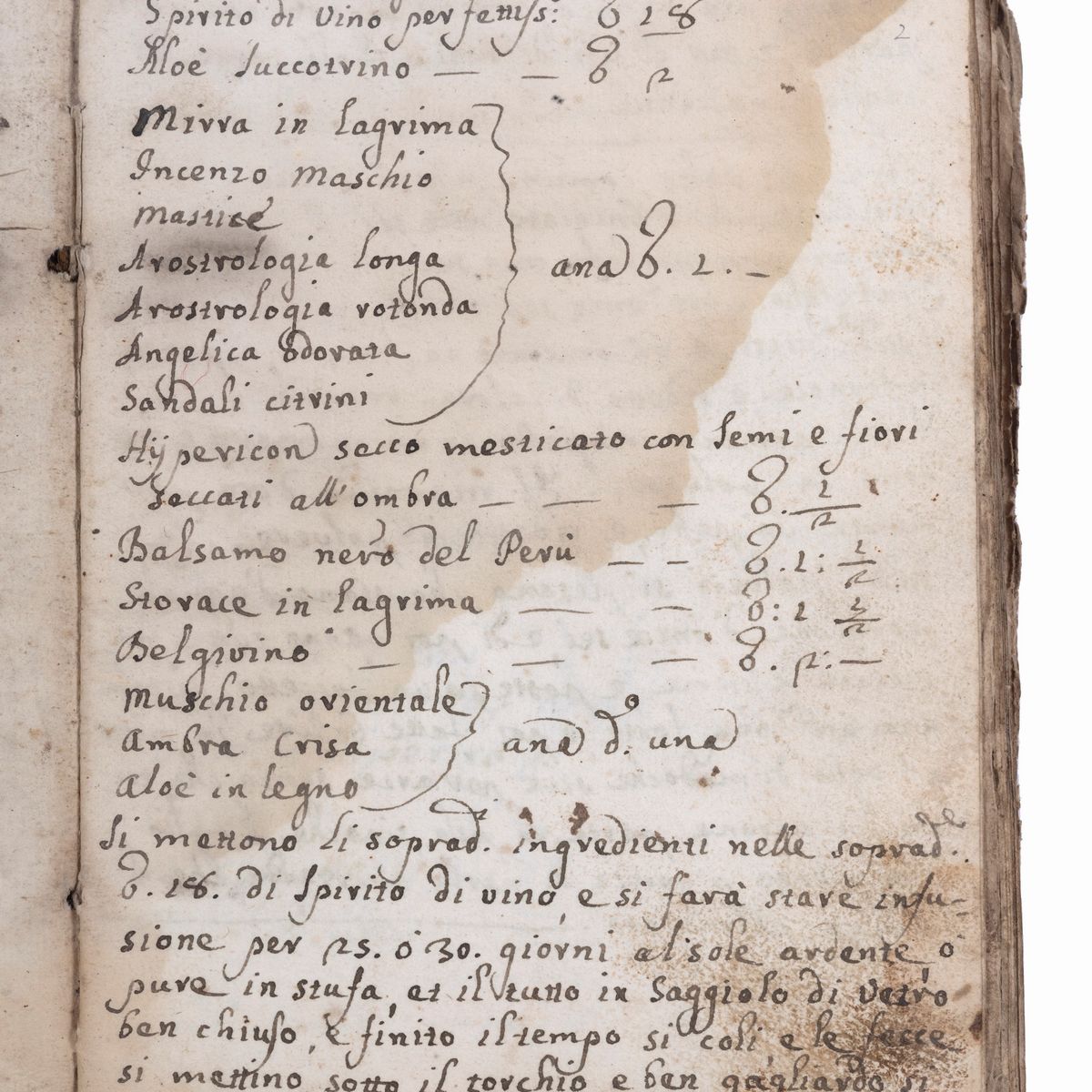 Manoscritto alchemico, Libro di segreti, cartaceo, 1750
