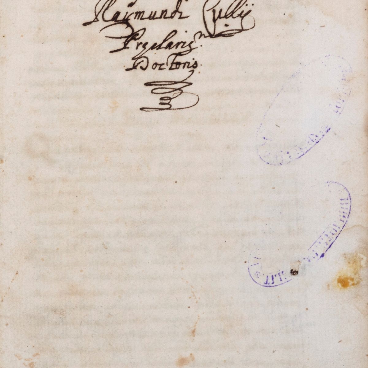 Raimondo Lullo - Ars Parva, manoscritto del 1650 con disegni mnemonici