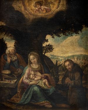 Sacra Famiglia con San Francesco