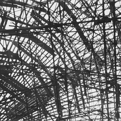 Costruzione di Palazzo delle Esposizioni, Torino, Stampa vintage ai sali d'argento