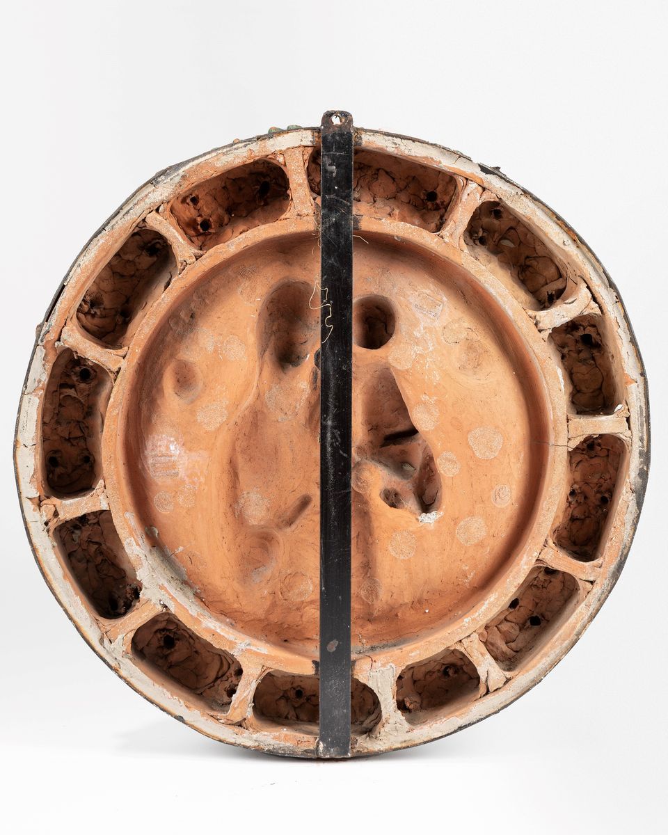 Grande Tondo nello Stile dei della Robbia. Manifattura Cantagalli, Fine Secolo XIX