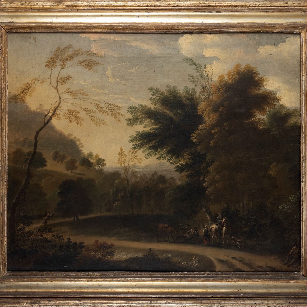 Scuola Fiamminga, Secolo XVII - Paesaggio con Figure