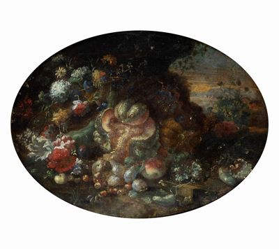 Natura Morta di Fiori e Frutti En Plein Air