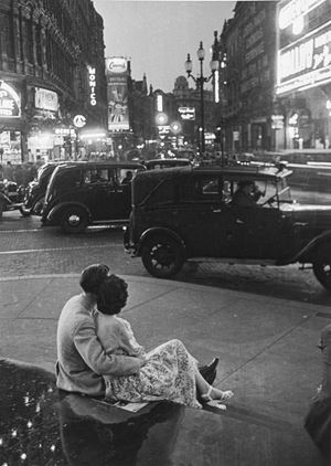 On the steps of Eros. Piccadilly Circus