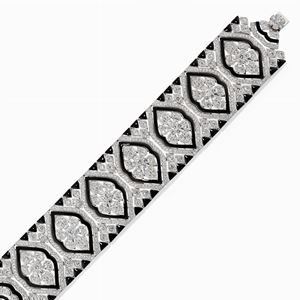 Bracciale con smalti e diamanti