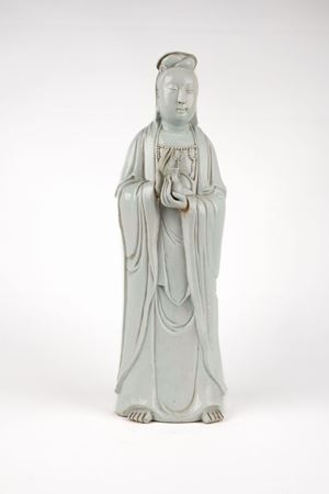 A large Blanc de Chine Guanyin. China, Republic Period (1912-1949)