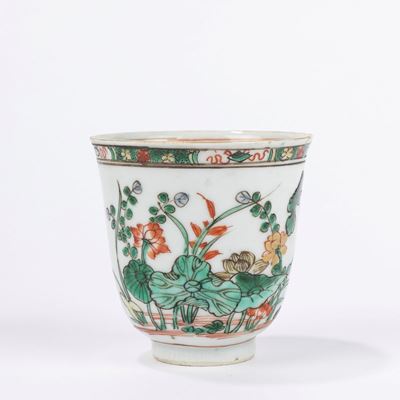 Tazza in porcellana della Famiglia Verde, Cina, secoli XVIII-XIX